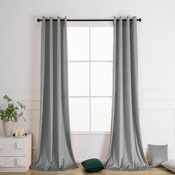Závesová látka VELVET PB103/200G/M2/45/strieborná/150 cm. Tovar na mieru