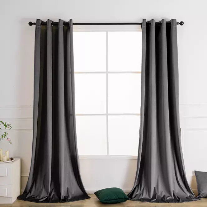 Závesová látka VELVET PB103/200G/M2/46/šedá/150 cm. Tovar na mieru