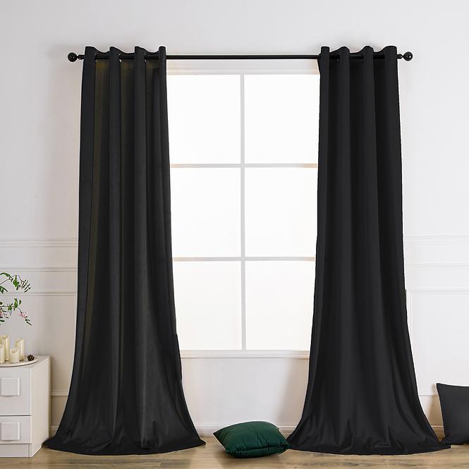 Závesová látka VELVET PB103/200G/M2/49 150 cm čierna. Tovar na mieru