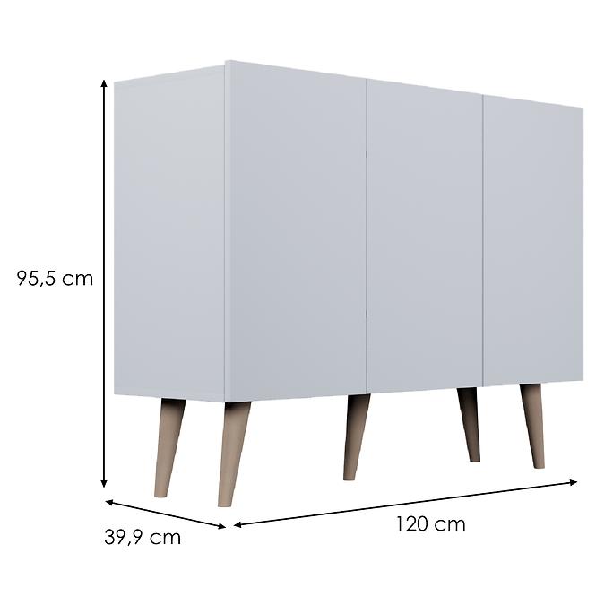 Komoda 120 Toronto Biely,2