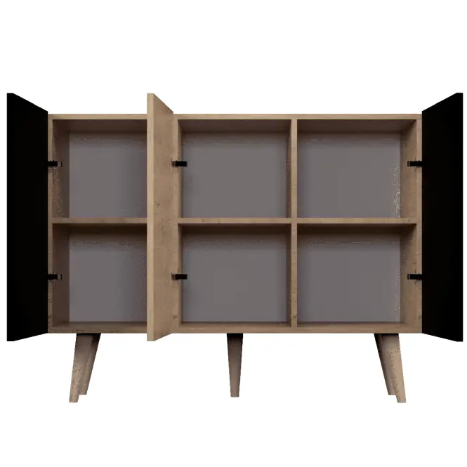 Komoda 120 Toronto Artisan/Čierna,4