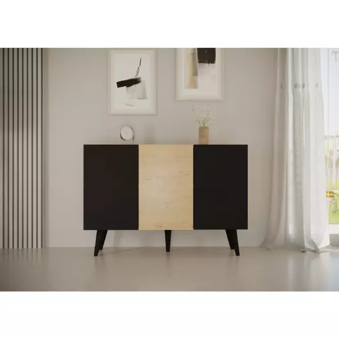 Komoda 120 Toronto Artisan/Čierna