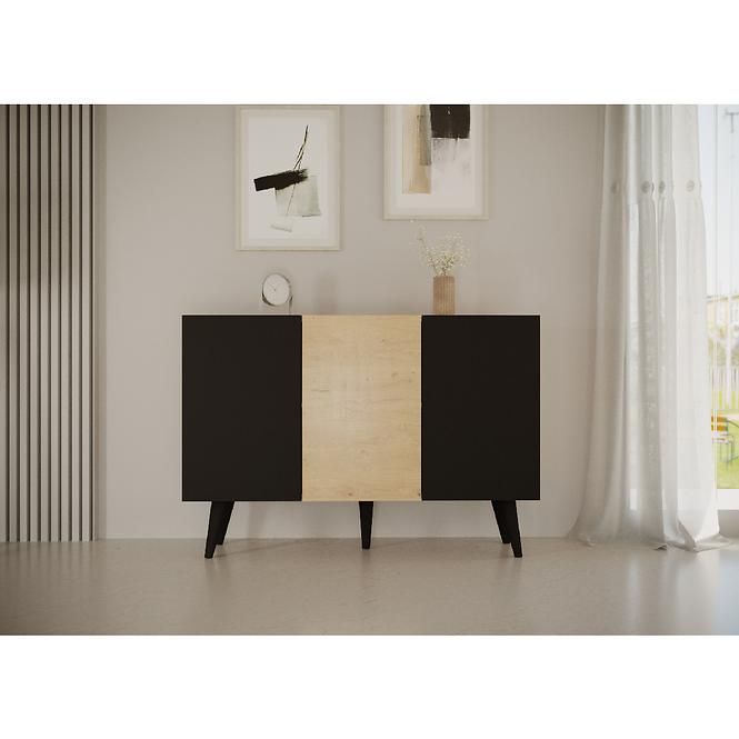 Komoda 120 Toronto Artisan/Čierna