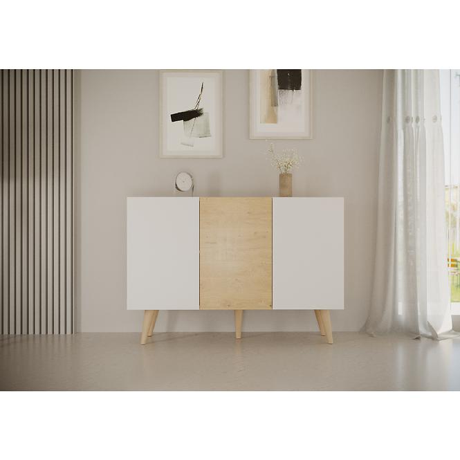 Komoda 120 Toronto Artisan/Biely,9