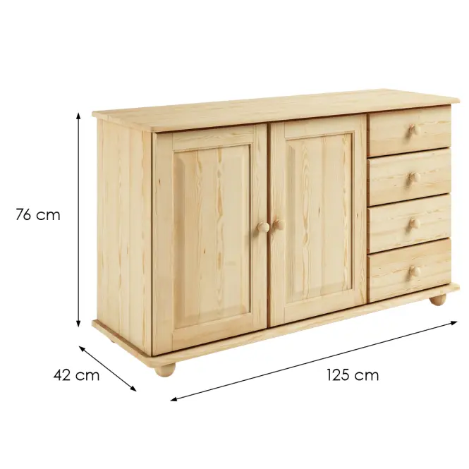 Komoda Borovica KD59 125x76x42,3