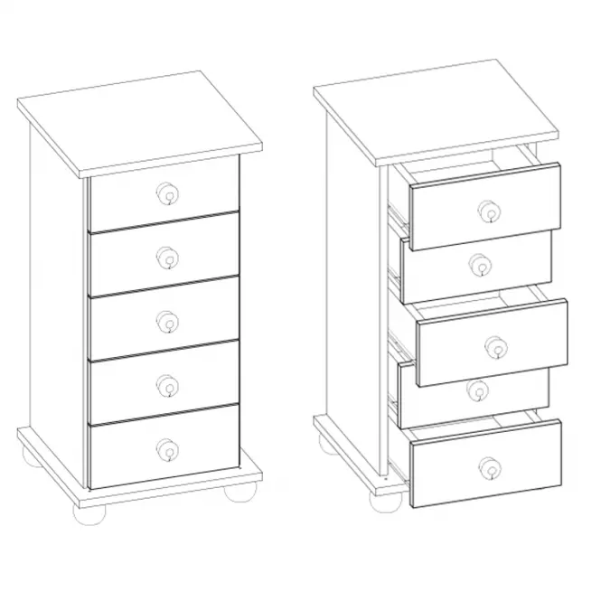 Komoda Borovica KD03 45x92x42