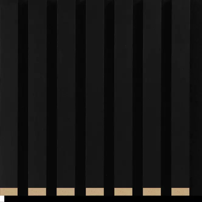Akustické lamely 3D na plsti čierne 21x300x2650 mm