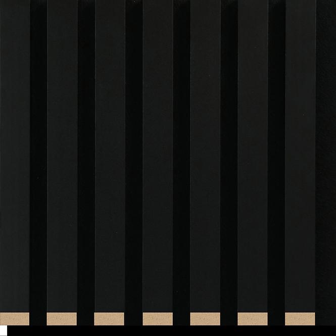 Akustické lamely 3D na plsti čierne 21x300x2650 mm