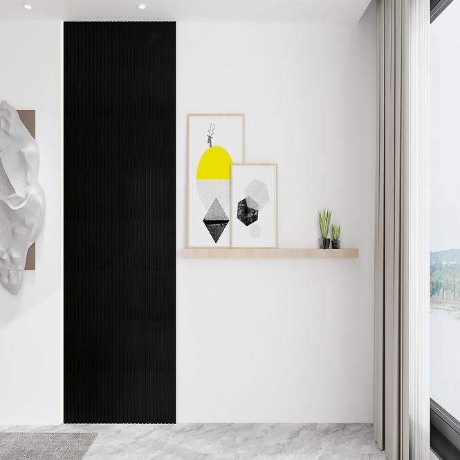 Akustické lamely 3D na plsti čierne 21x300x2650 mm