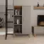 Regál Denver Šedý Chinchilla/Hikora,7