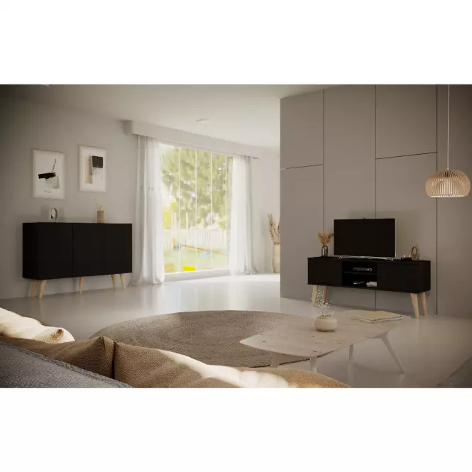 TV Stolík 160 Toronto Čierna,9