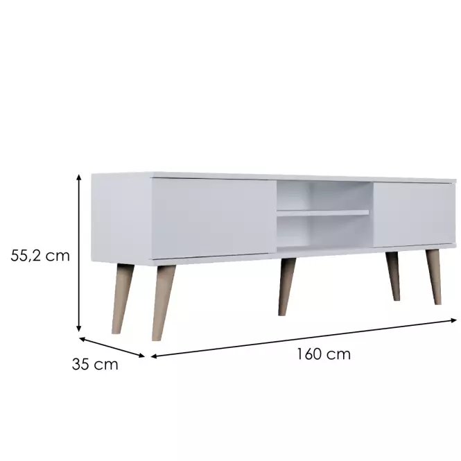 TV Stolík 160 Toronto Biela,2