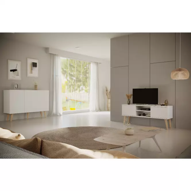 TV Stolík 160 Toronto Biela
