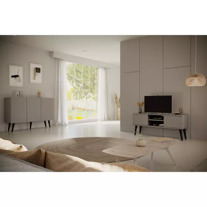 TV Stolík 160 Toronto Sivý Chinchilla,9
