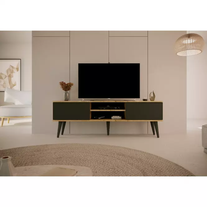 TV Stolík 160 Toronto Artisan/Čierna,8