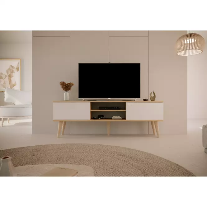 TV Stolík 160 Toronto Artisan/Biela,8