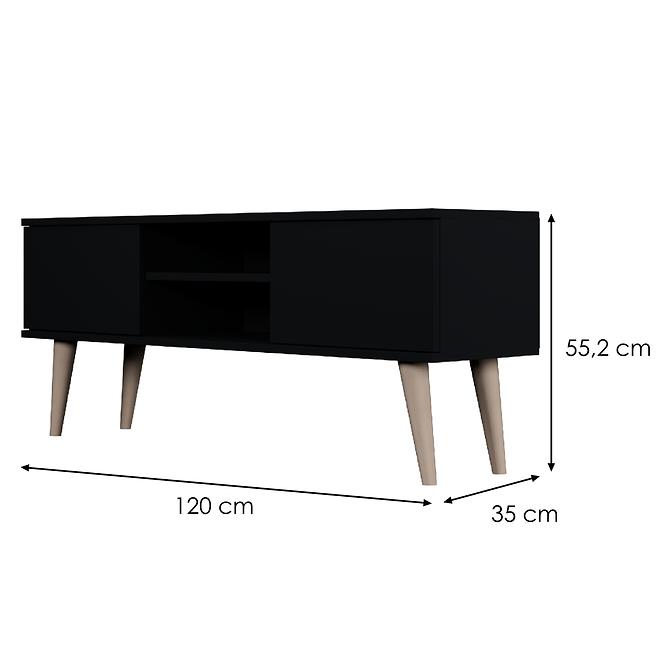 TV Stolík 120 Toronto Čierna