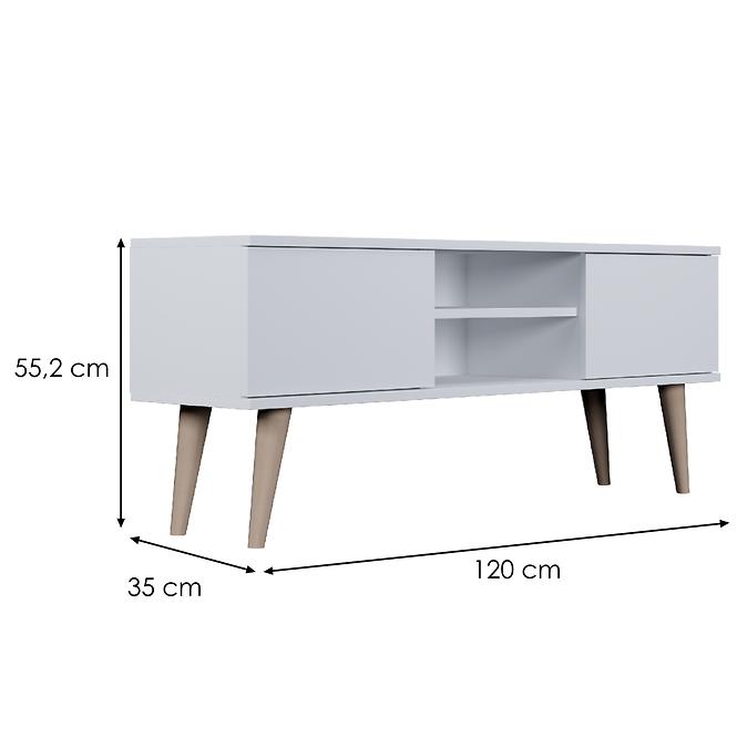 TV Stolík 120 Toronto Biela