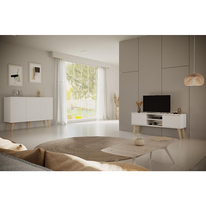 TV Stolík 120 Toronto Biela