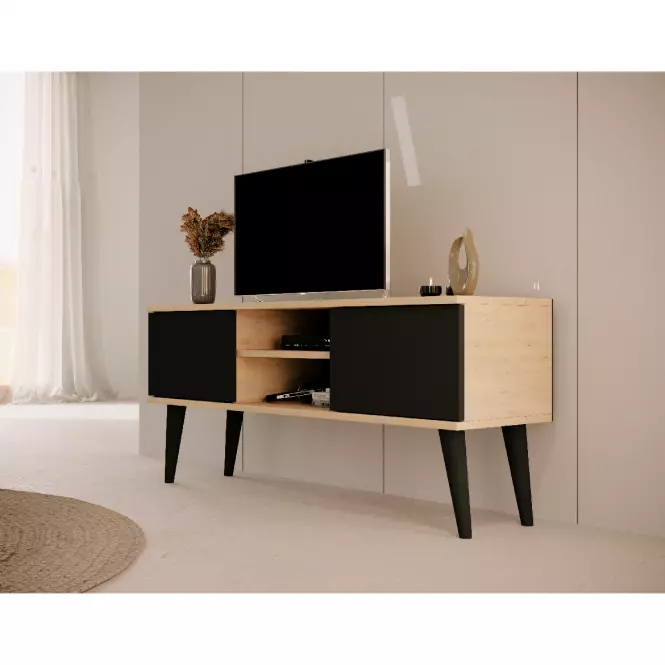TV Stolík 120 Toronto Artisan/Čierna,6
