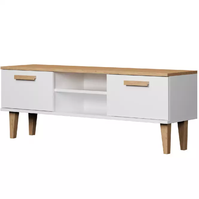 TV Stolík 120 Denver Biela/Hikora,3