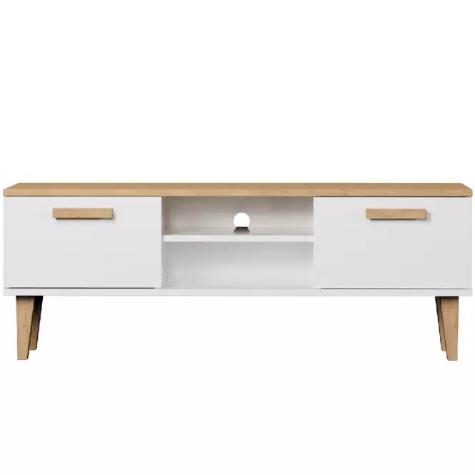 TV Stolík 120 Denver Biela/Hikora,4