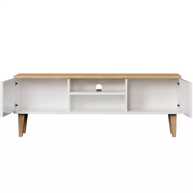 TV Stolík 120 Denver Biela/Hikora
