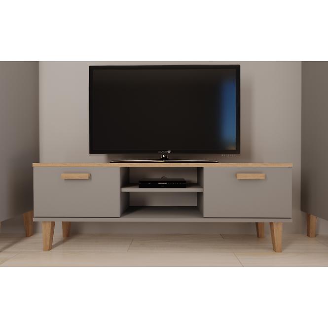 TV Stolík 120 Denver Sivý Chinchilla/Hikora