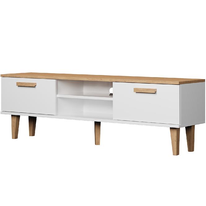 TV Stolík 160 Denver Biela/Hikora