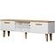 TV Stolík 160 Denver Biela/Hikora,3