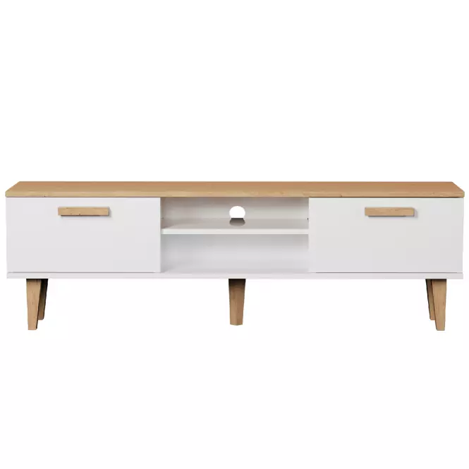 TV Stolík 160 Denver Biela/Hikora,4