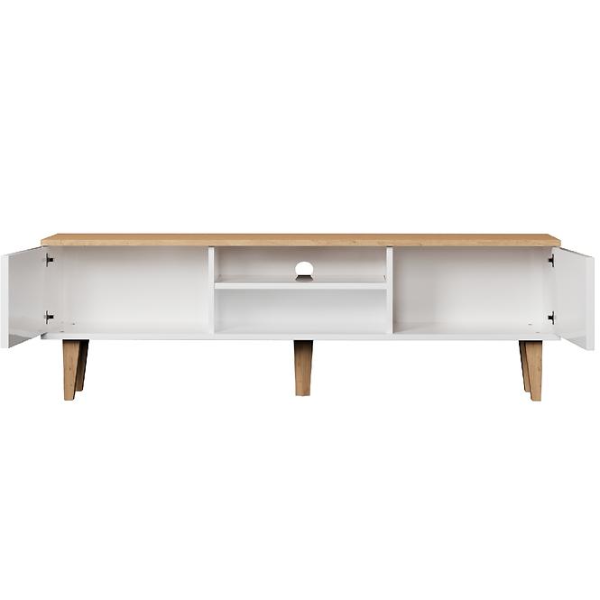 TV Stolík 160 Denver Biela/Hikora