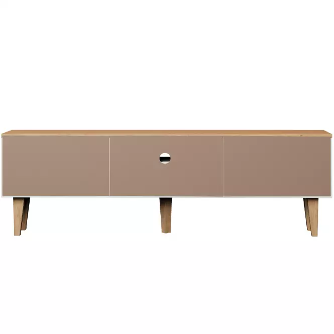 TV Stolík 160 Denver Biela/Hikora,6