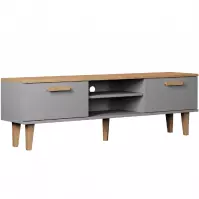 TV Stolík 160 Denver Sivý Chinchilla/Hikora