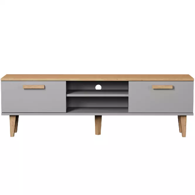 TV Stolík 160 Denver Sivý Chinchilla/Hikora,4