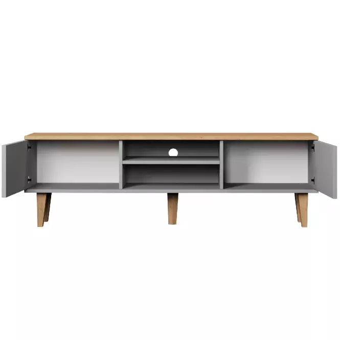TV Stolík 160 Denver Sivý Chinchilla/Hikora,5