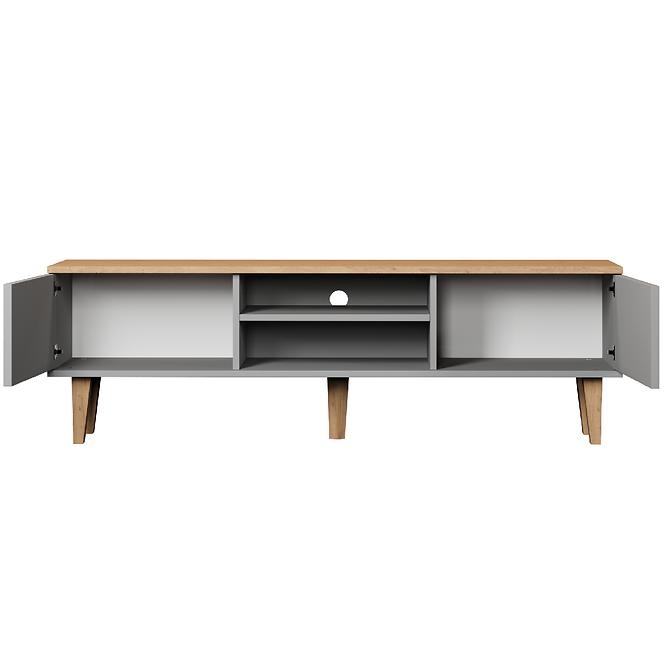 TV Stolík 160 Denver Sivý Chinchilla/Hikora,5