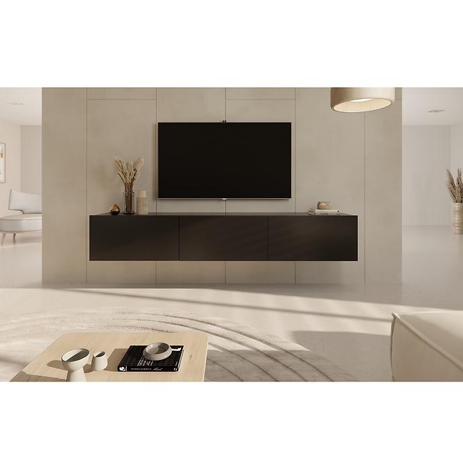 TV Stolík 180 Závesná Dallas Čierna,5