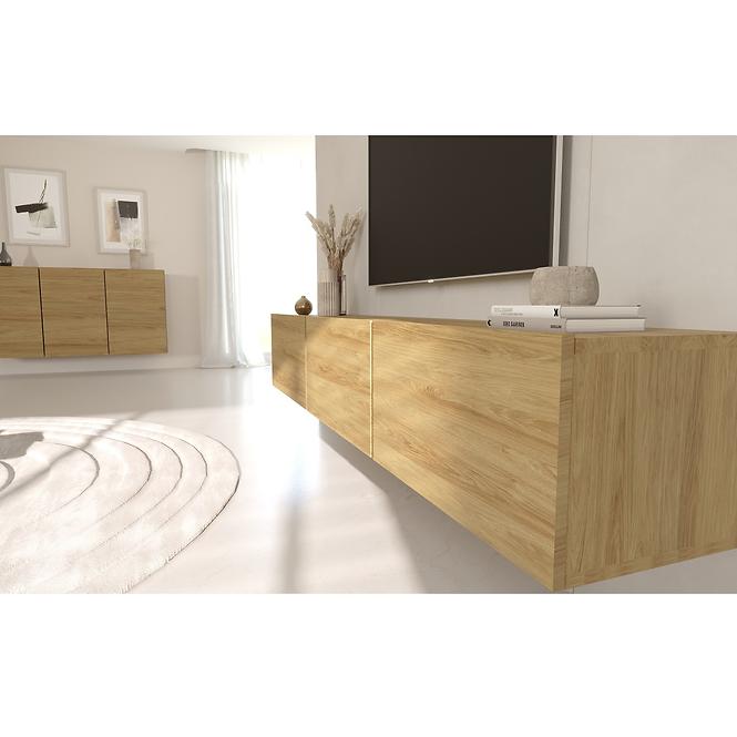 TV Stolík 180 Závesná Dallas Hikora,4