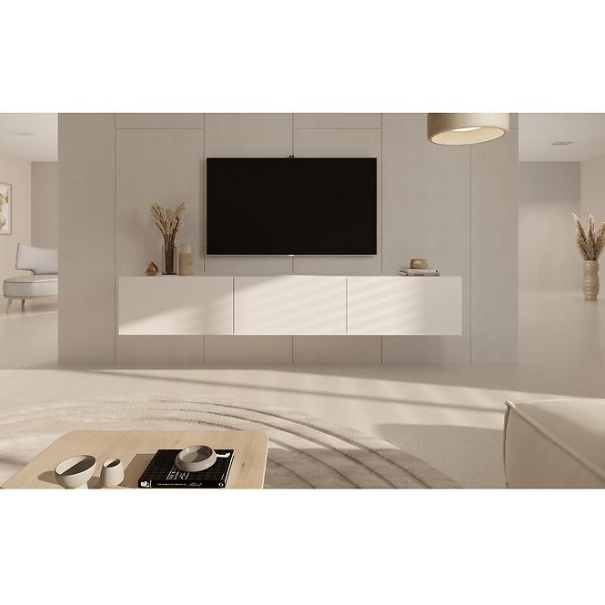 TV Stolík 180 Závesná Dallas Biela,5