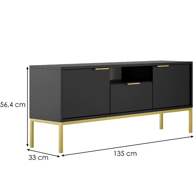 TV Stolík 135 Austin Čierna/Zlatá,2