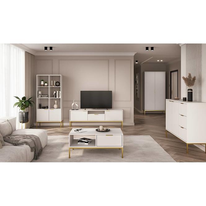 TV Stolík 175 Austin Biela/Zlatá,7
