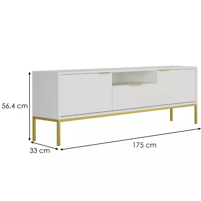TV Stolík 175 Austin Biela/Zlatá