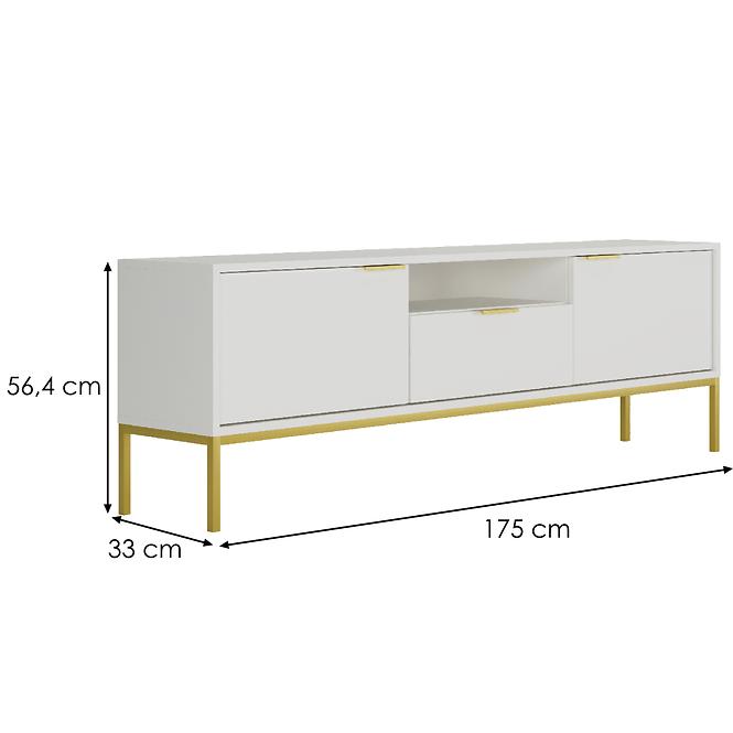 TV Stolík 175 Austin Biela/Zlatá,2