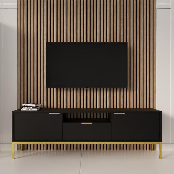 TV Stolík 175 Austin Čierna/Zlatá