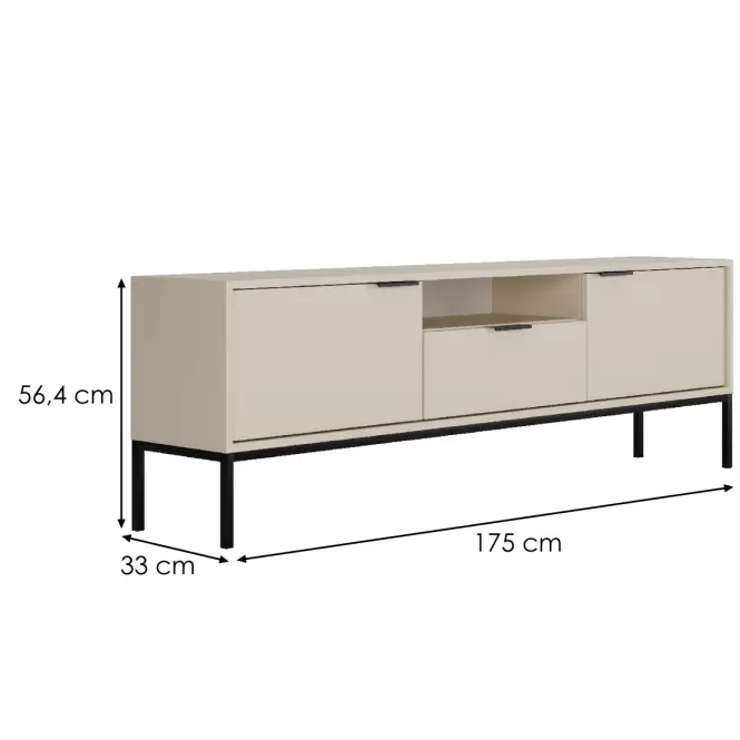 TV Stolík 175 Austin Kašmír/Čierna