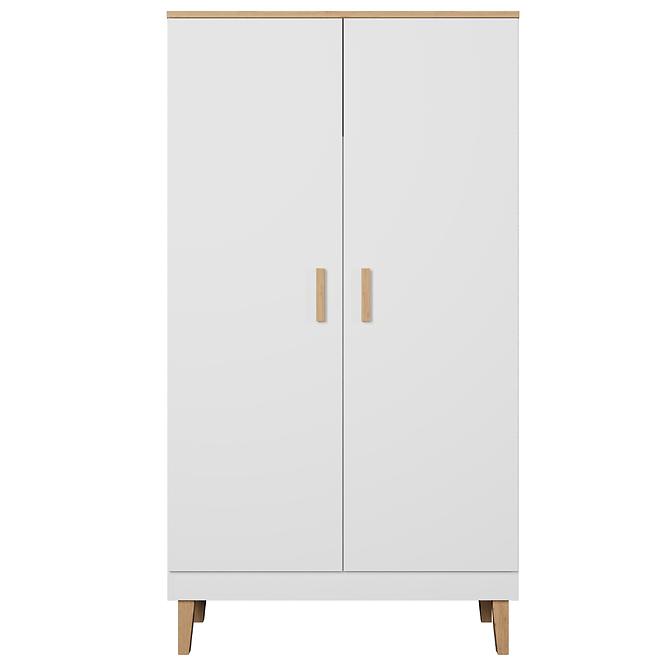 Skriňa 100 Denver Biela/Hikora,4