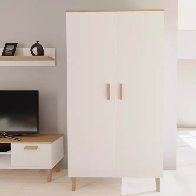 Skriňa 100 Denver Biela/Hikora,7