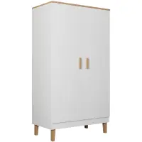 Skriňa Denver 100 cm -  biela/hikora, dvojdverová