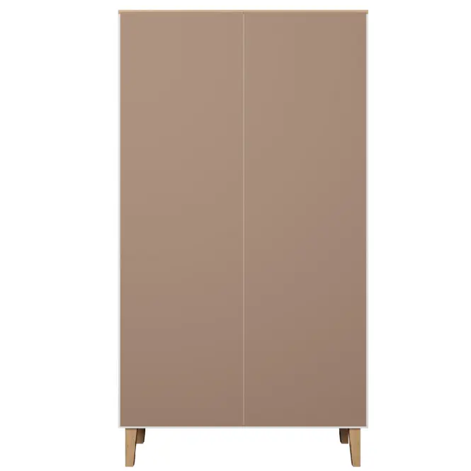 Skriňa Denver 100 cm -  biela/hikora, dvojdverová,6
